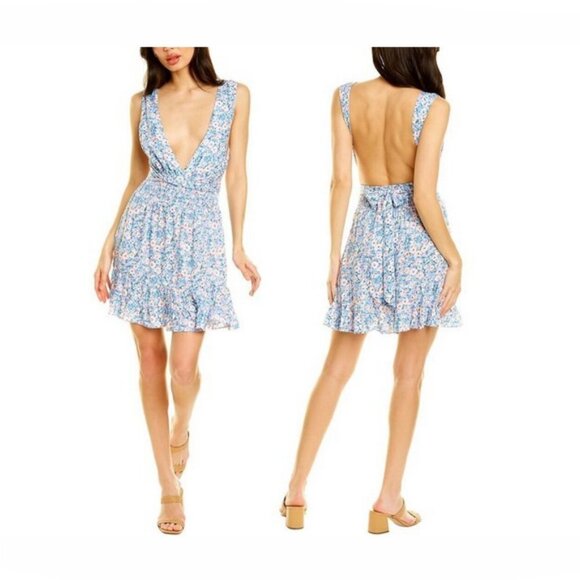 Rays For Days Paige Floral Summer Breezy Elegant Girly Mini Dress RUNS LIKE S - Picture 5 of 5